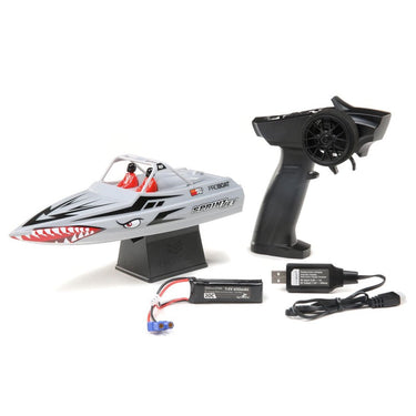 Pro Boat PRB08045T1 Sprintjet 9in Self-Righting RC Jet Boat (Silver)